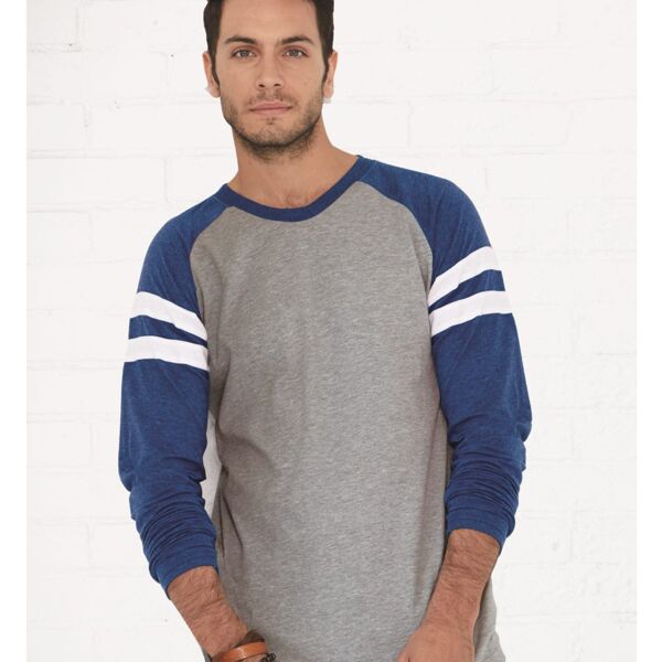 Unisex Fine Jersey Mash Up Long Sleeve Tee Thumbnail